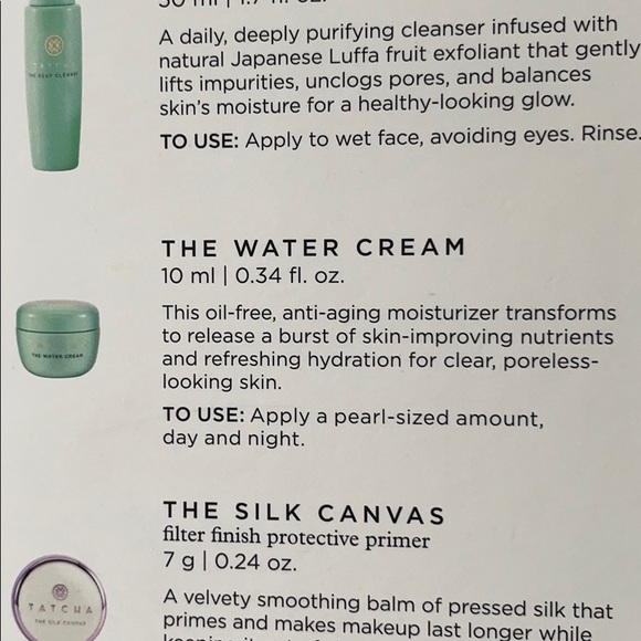 Tatcha Water Cream 10mL-unopened - Picture 5 of 6